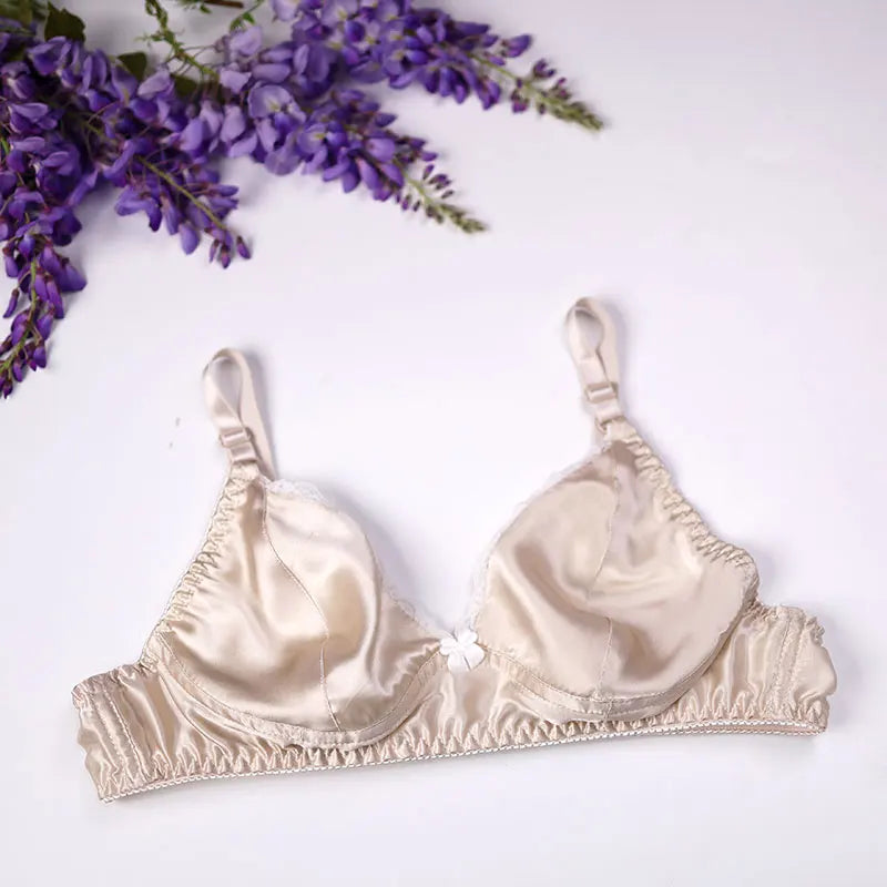 Café Crème - Mulberry Silk Bralette